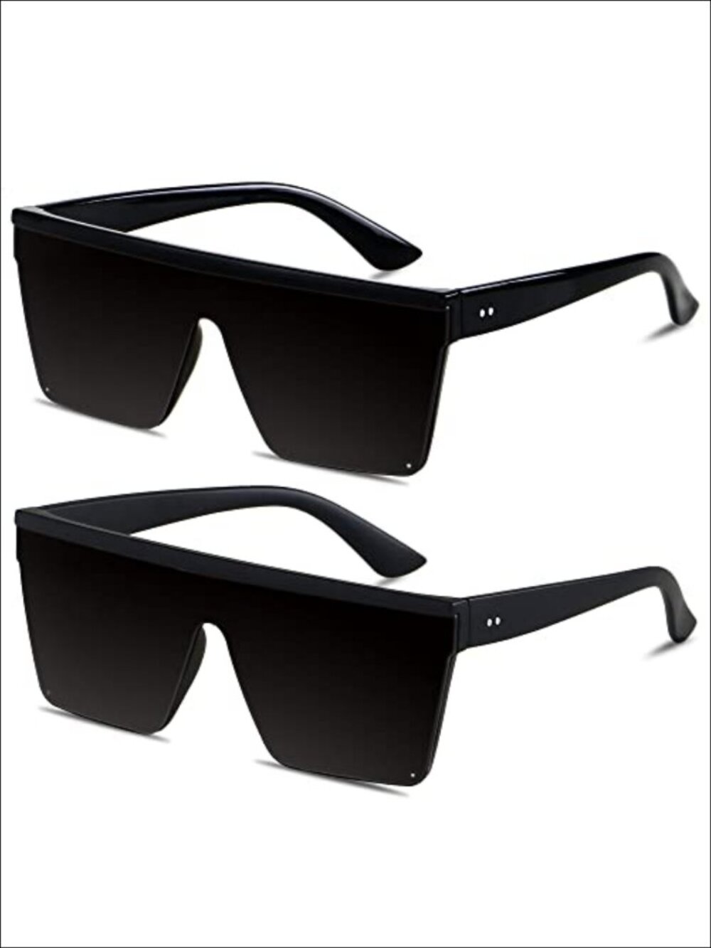 Oversized Square Sunglasses UV400 Flat Top Shield Unisex Hiking